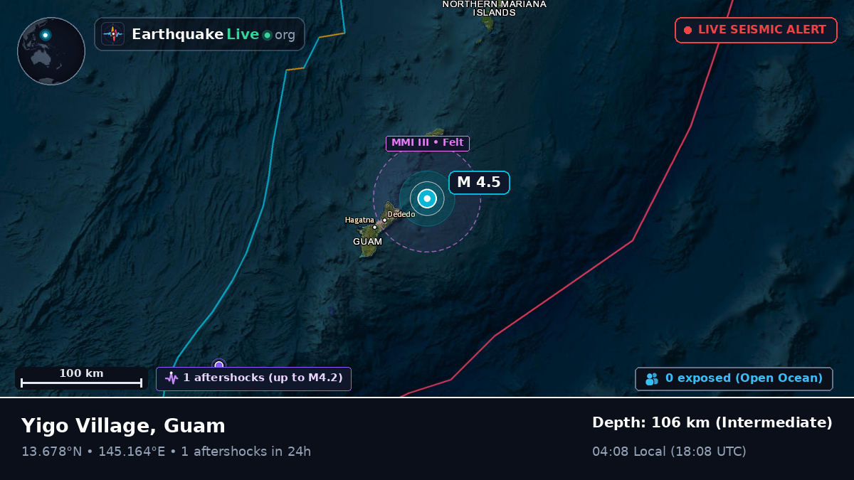Off the coast of Agana, Guam