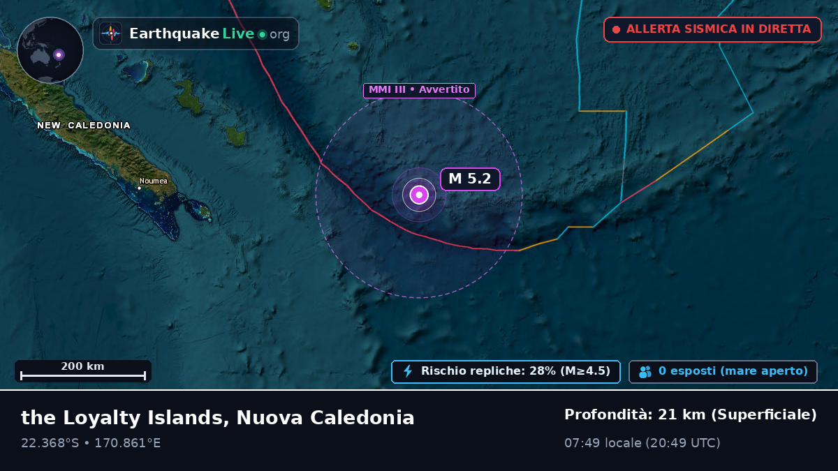 Oceano Pacifico meridionale (Nuova Caledonia)