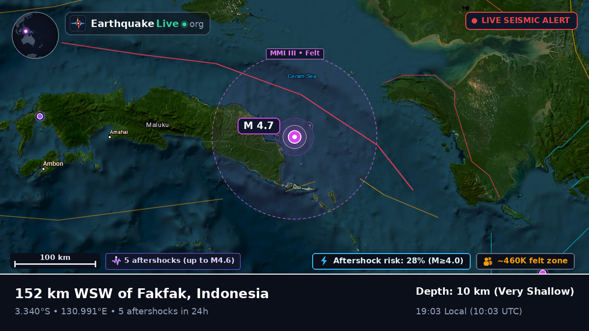 Off the coast of Amahai, Indonesia