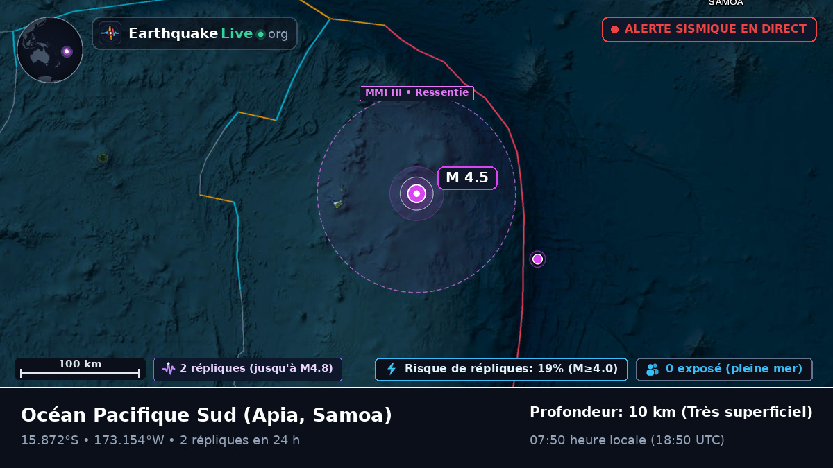 Océan Pacifique Sud (Samoa)