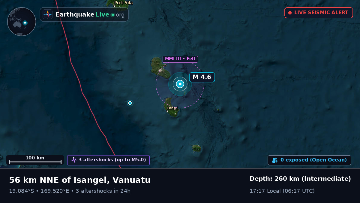 Off the coast of Port Vila, Vanuatu