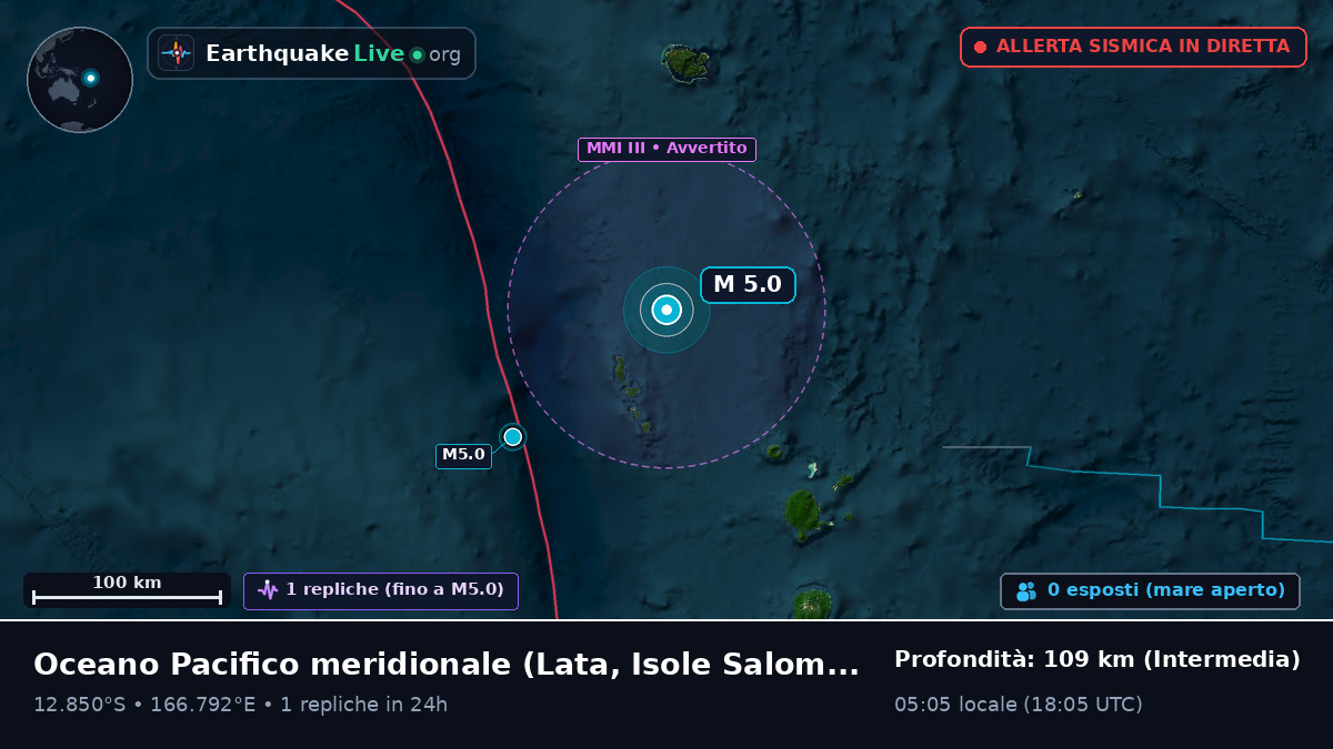 Oceano Pacifico meridionale (Isole Salomone)