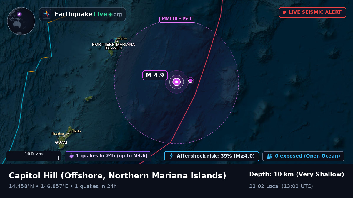 Off the coast of Capitol Hill, Northern Mariana Islands
