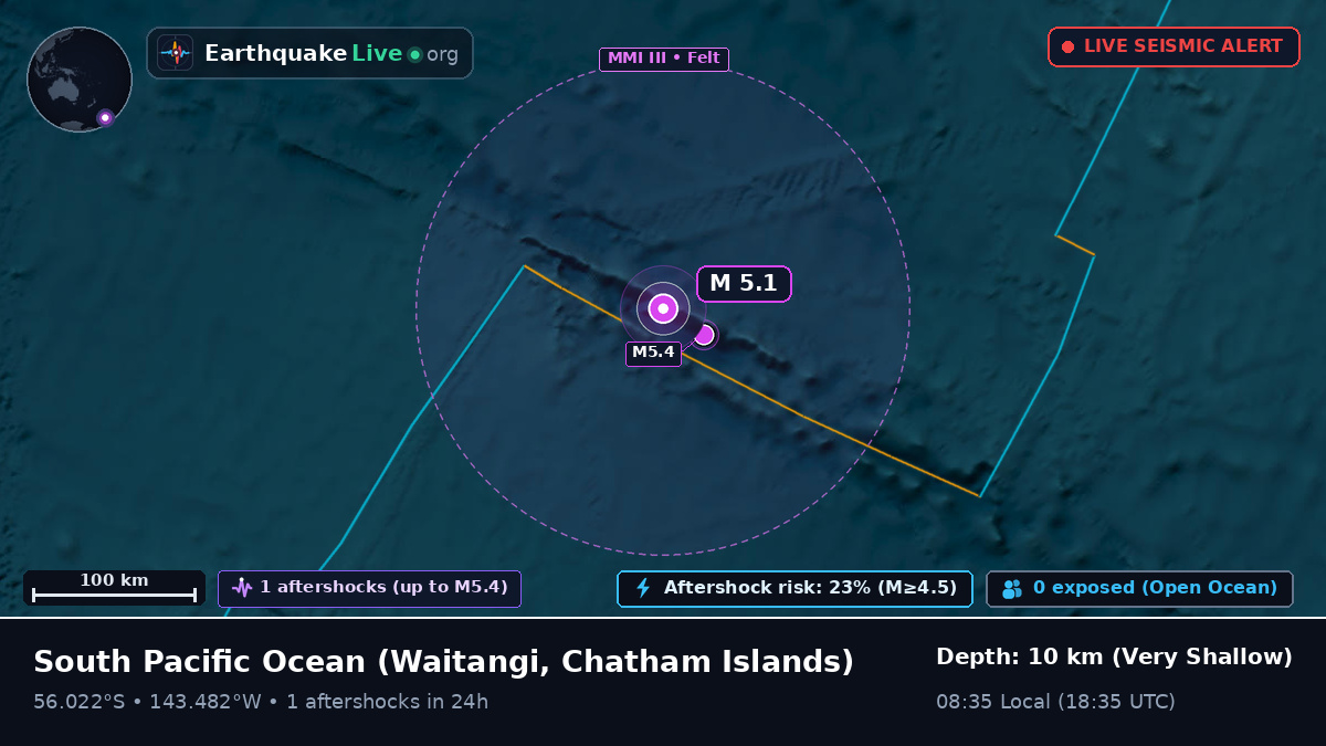 South Pacific Ocean (Chatham Islands)