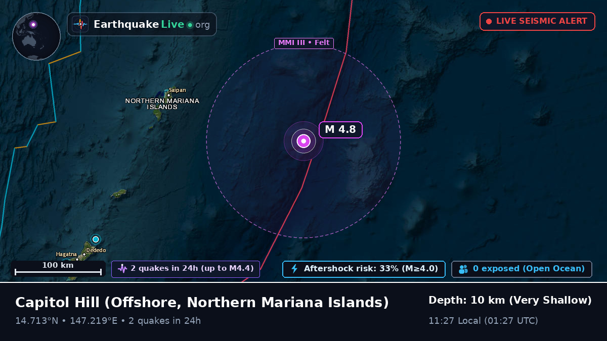 Off the coast of Capitol Hill, Northern Mariana Islands