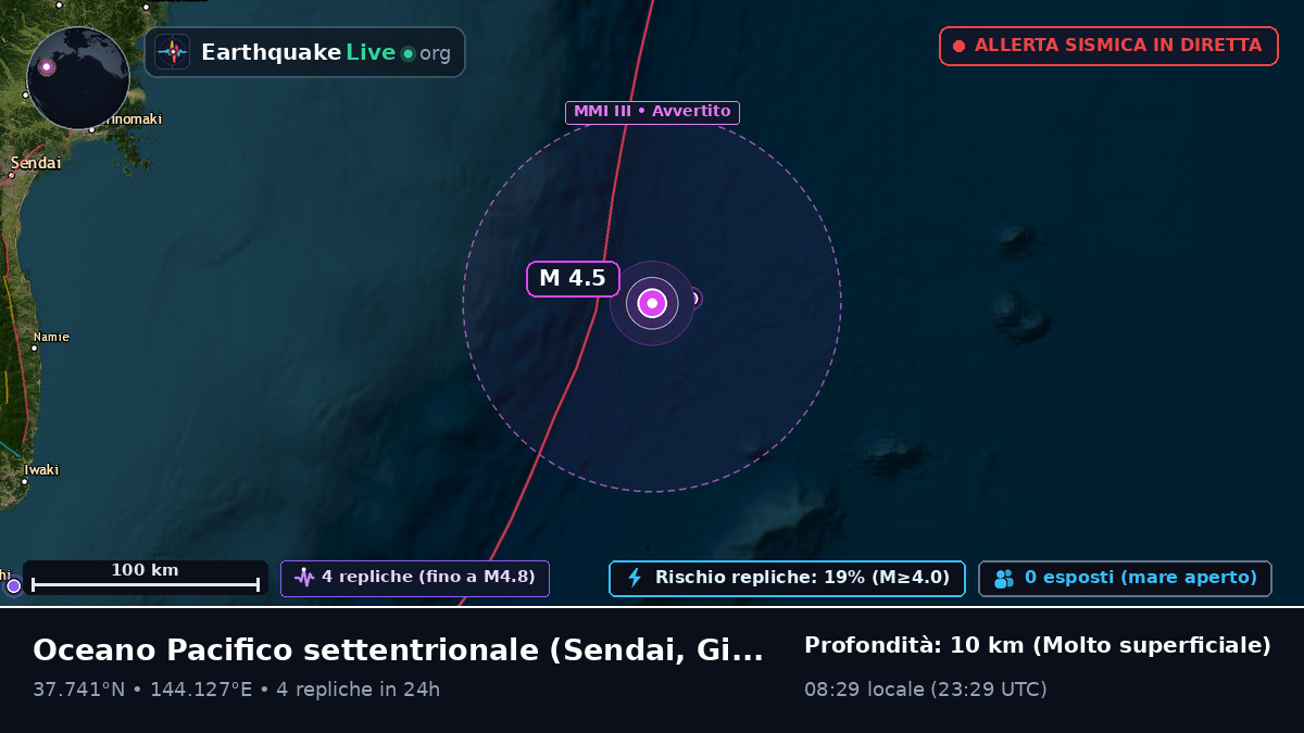 Oceano Pacifico settentrionale (Giappone)