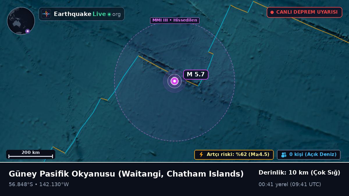 Güney Pasifik Okyanusu (Chatham Islands)