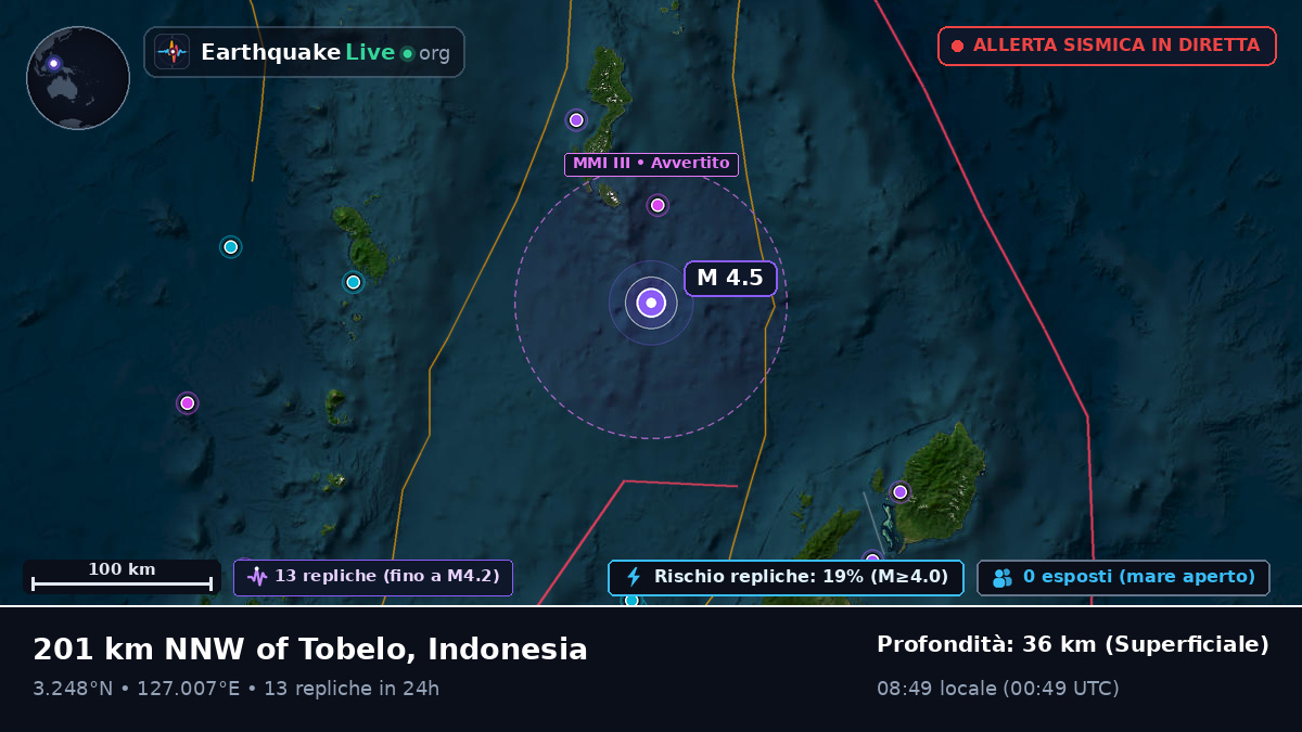 Oceano Pacifico settentrionale (Indonesia)