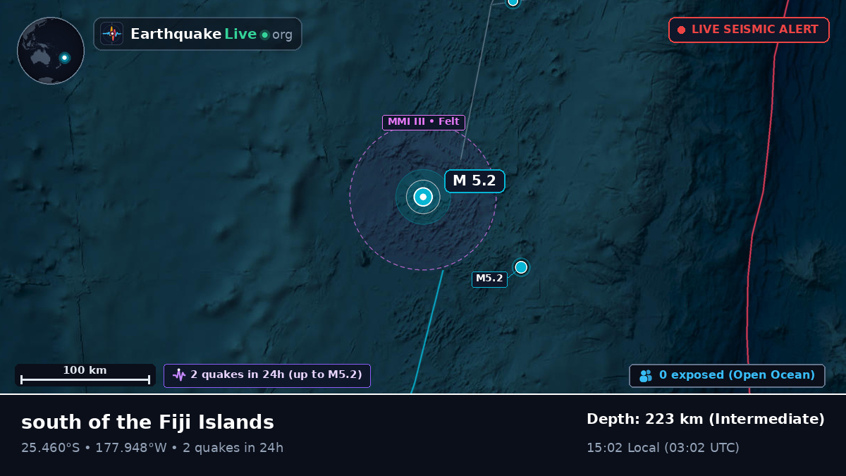 South Pacific Ocean (Kermadec Islands)