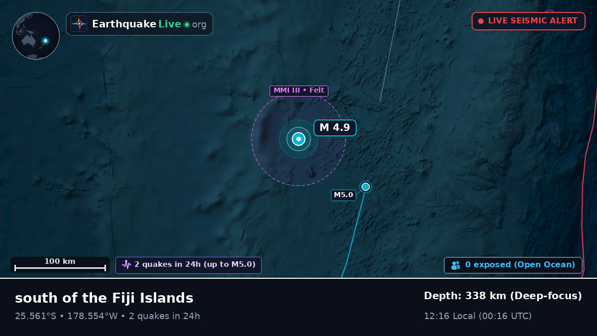 South Pacific Ocean (Kermadec Islands)