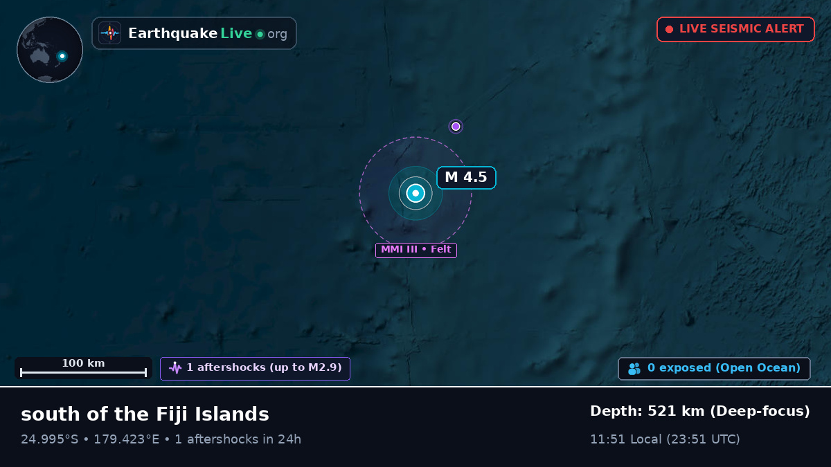 South Pacific Ocean (Kermadec Islands)