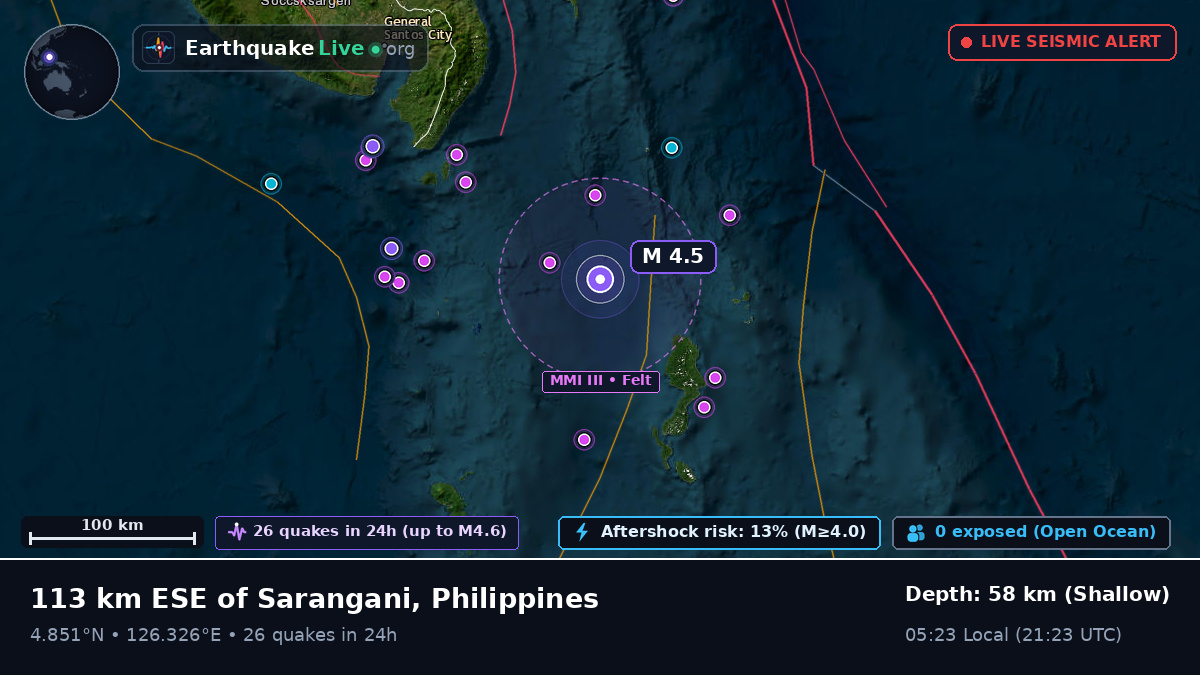 Off the coast of General Santos, Philippines