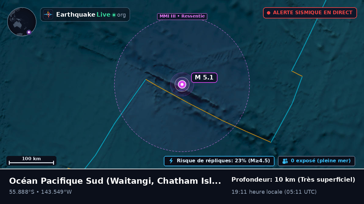 Océan Pacifique Sud (Chatham Islands)