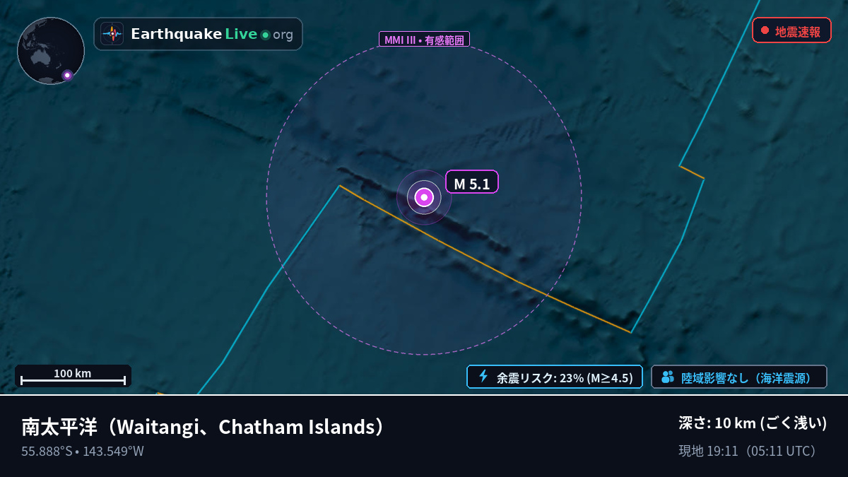 南太平洋 (Chatham Islands)