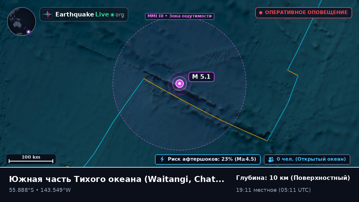 Южная часть Тихого океана (Chatham Islands)