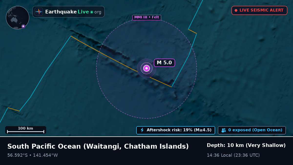 South Pacific Ocean (Chatham Islands)