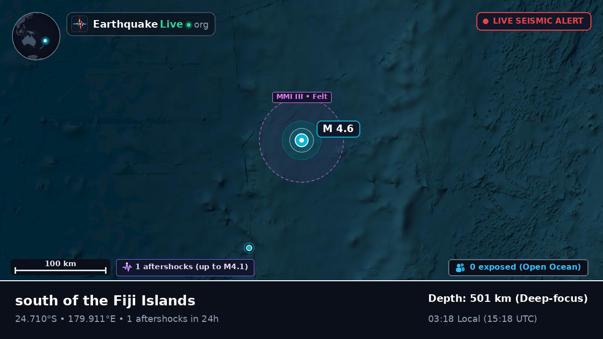 South Pacific Ocean (Kermadec Islands)