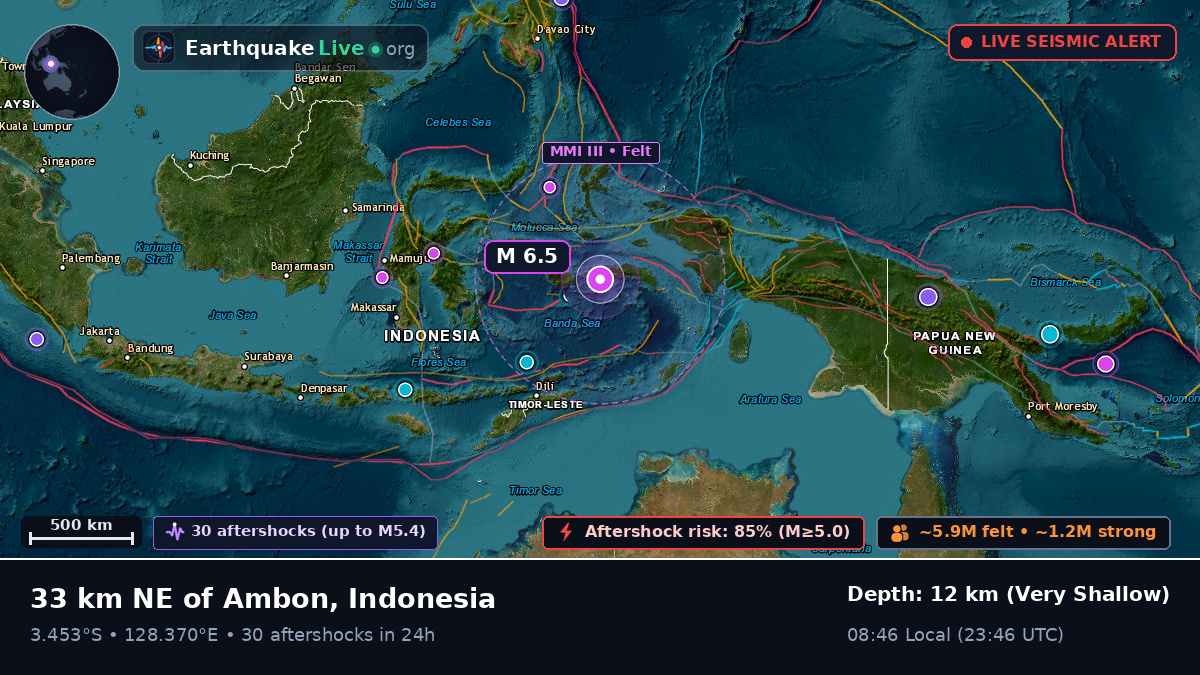 Off the coast of Ambon, Indonesia