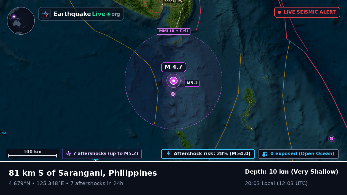 Off the coast of General Santos, Philippines