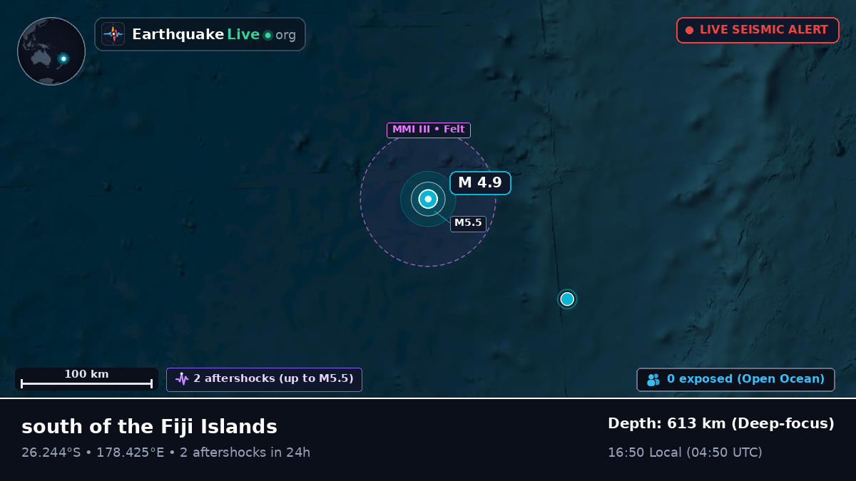 South Pacific Ocean (Kermadec Islands)