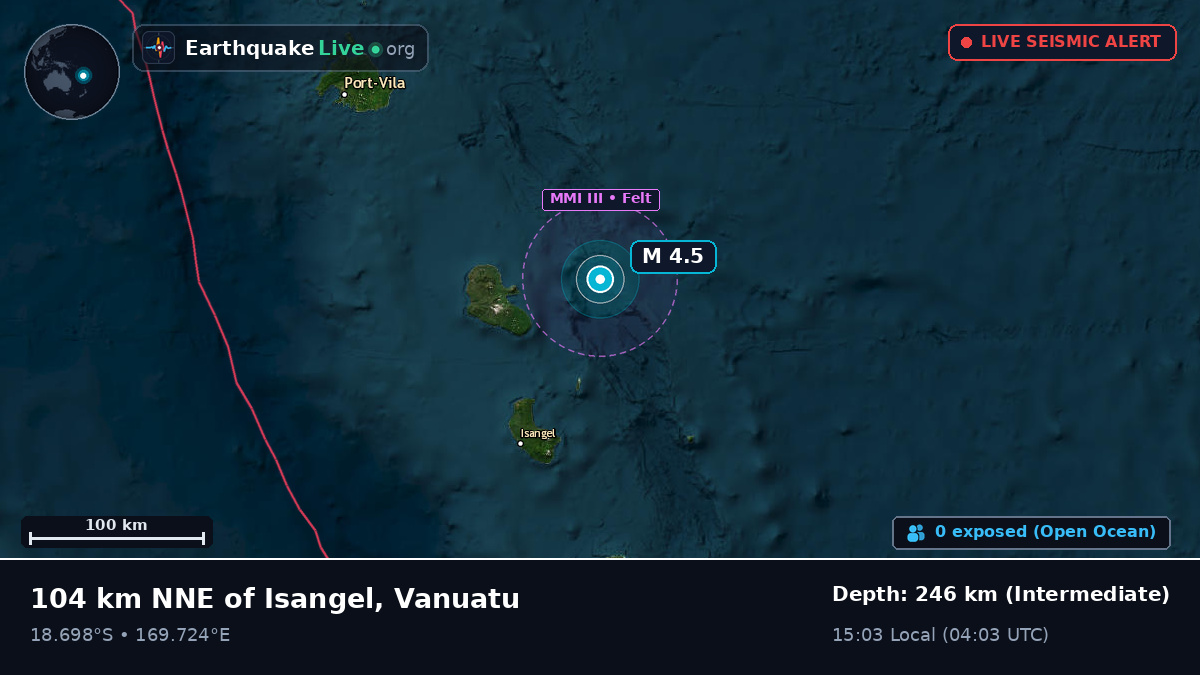 Off the coast of Port Vila, Vanuatu