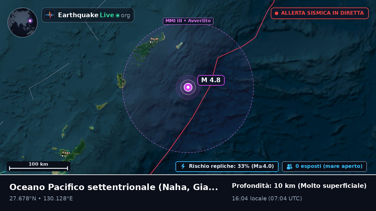 Oceano Pacifico settentrionale (Giappone)