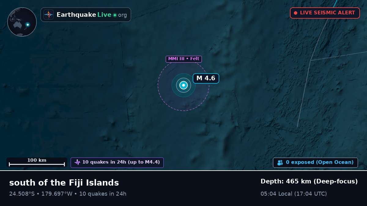 South Pacific Ocean (Kermadec Islands)