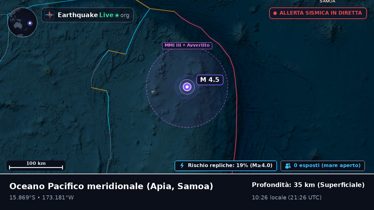 Oceano Pacifico meridionale (Samoa)