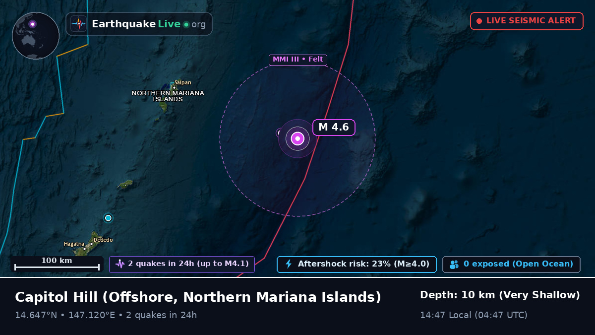 Off the coast of Capitol Hill, Northern Mariana Islands