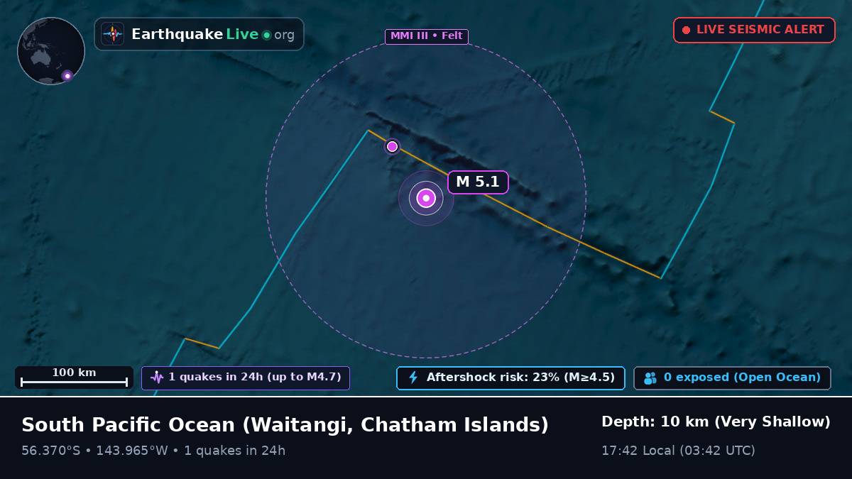 South Pacific Ocean (Chatham Islands)