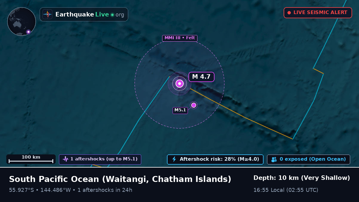 South Pacific Ocean (Chatham Islands)