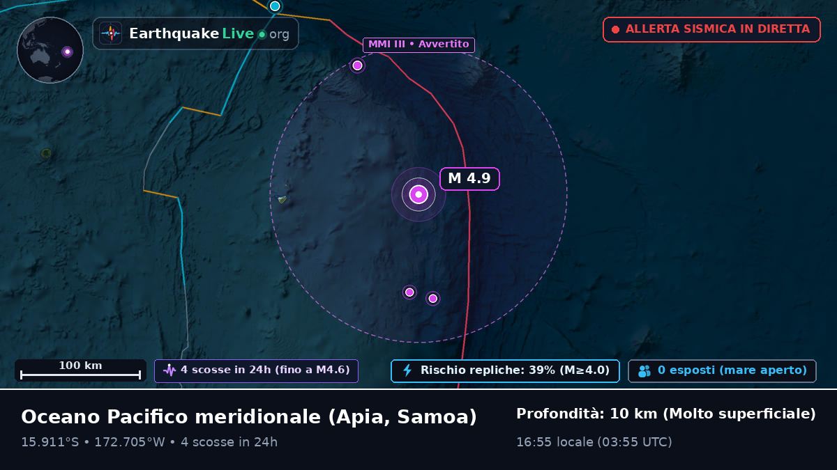 Oceano Pacifico meridionale (Samoa)