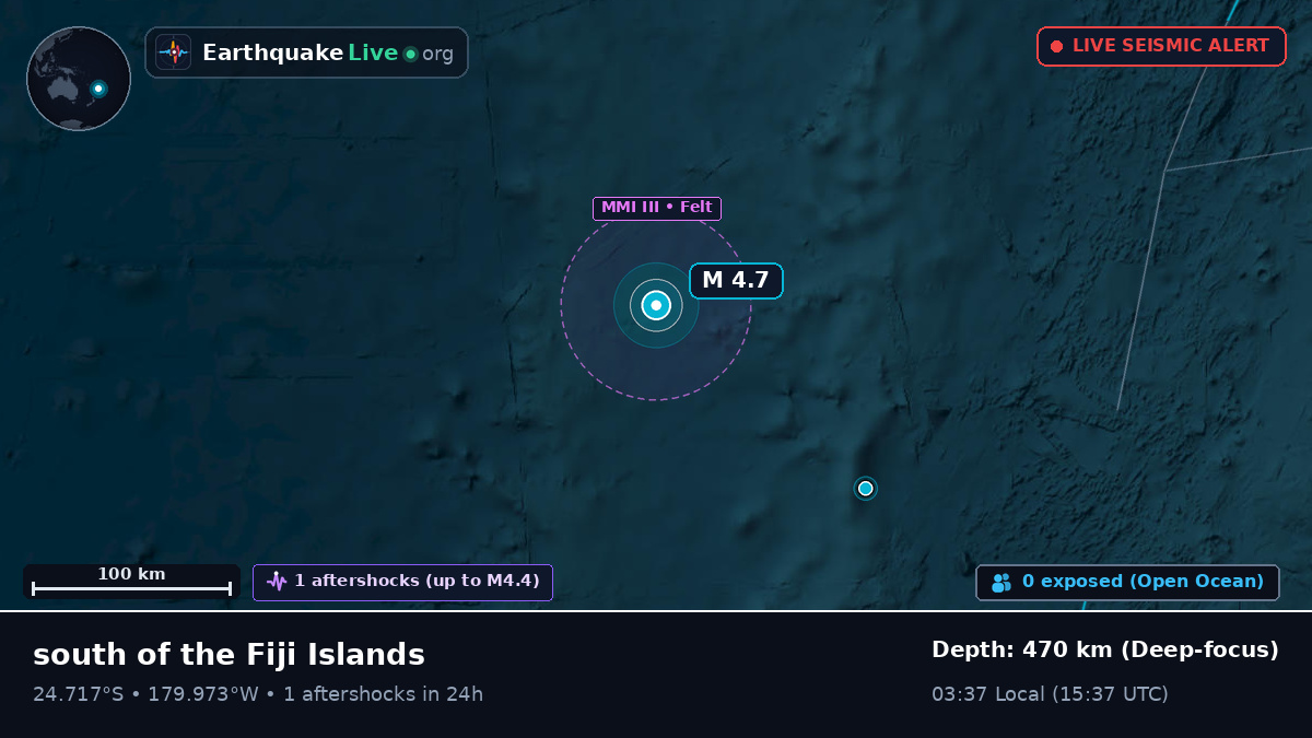 South Pacific Ocean (Kermadec Islands)
