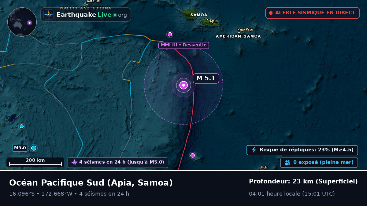 Océan Pacifique Sud (Samoa)