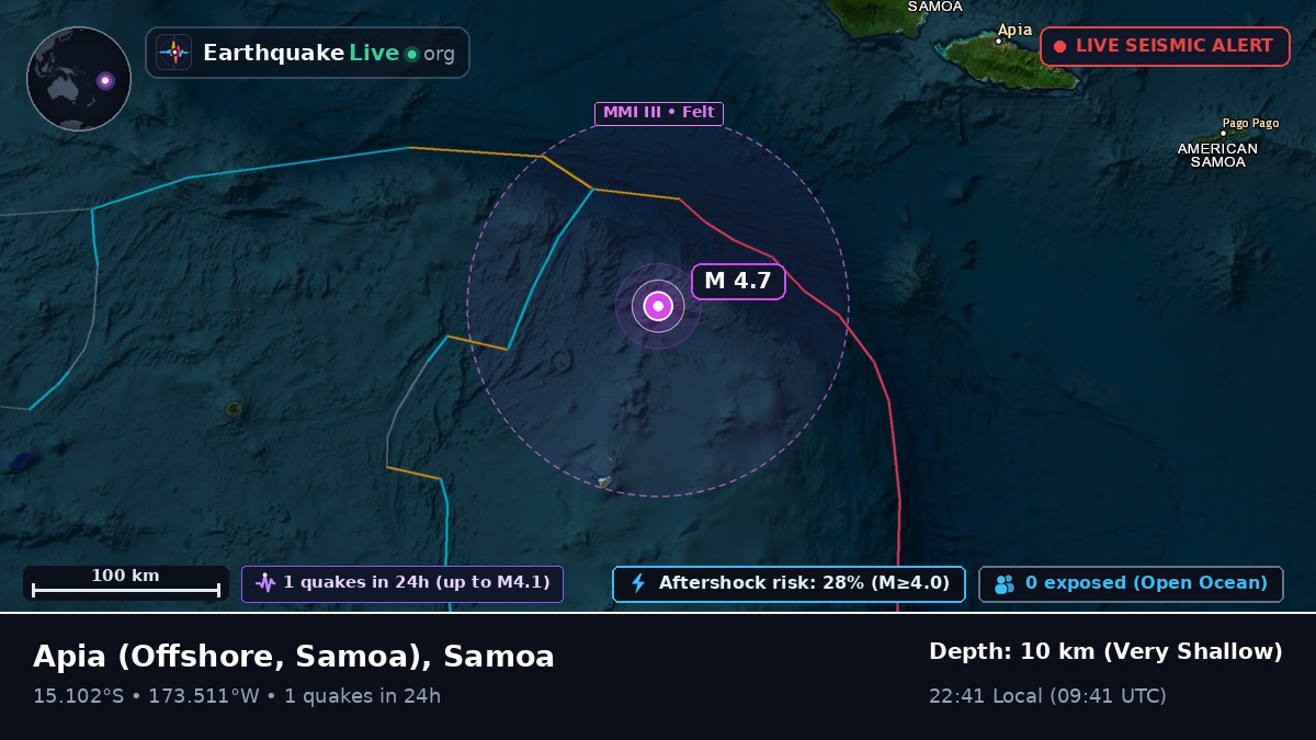 Off the coast of Apia, Samoa