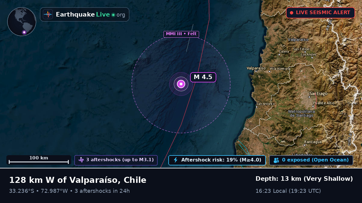 Off the coast of Valparaíso, Chile