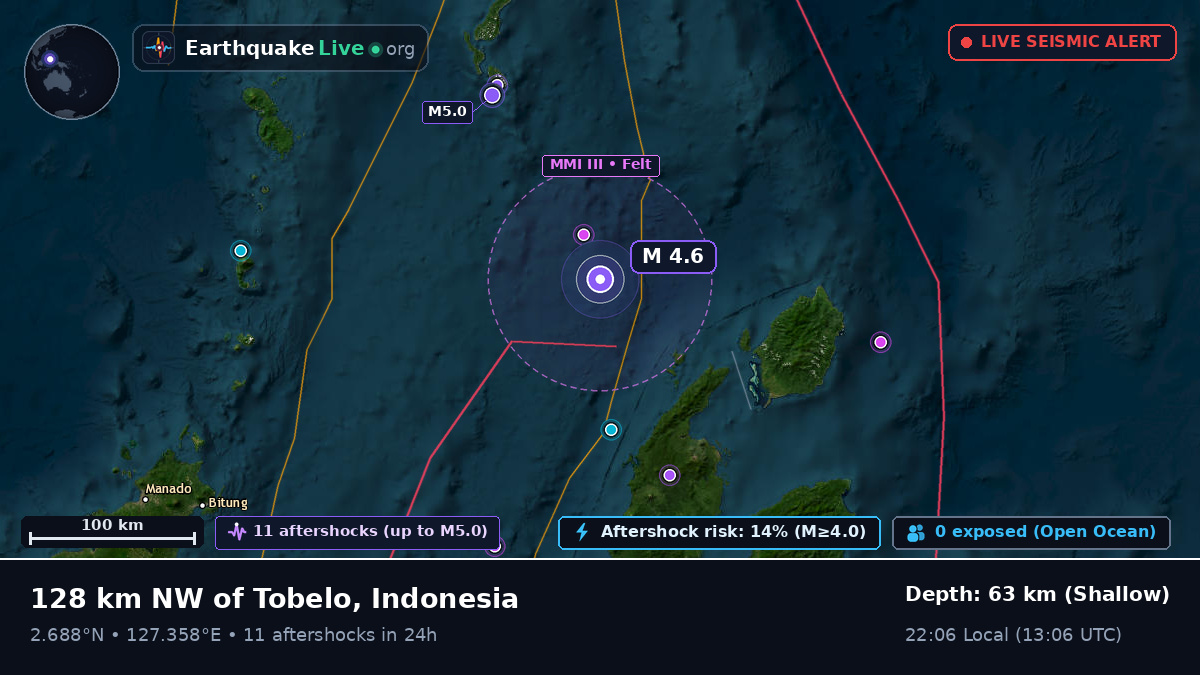 Off the coast of Ternate, Indonesia