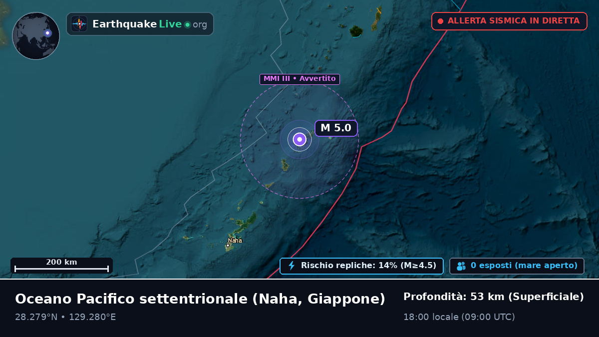 Oceano Pacifico settentrionale (Giappone)
