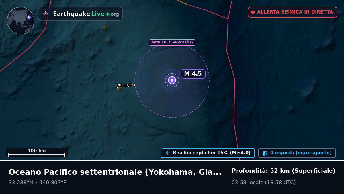 Oceano Pacifico settentrionale (Giappone)