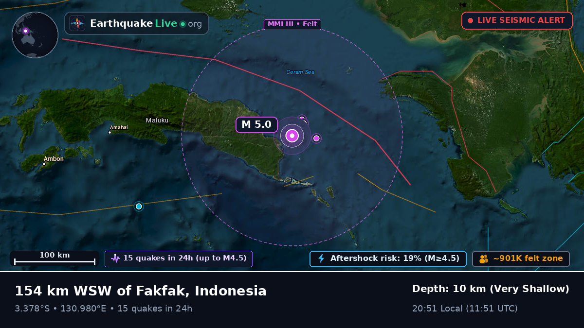 Off the coast of Amahai, Indonesia