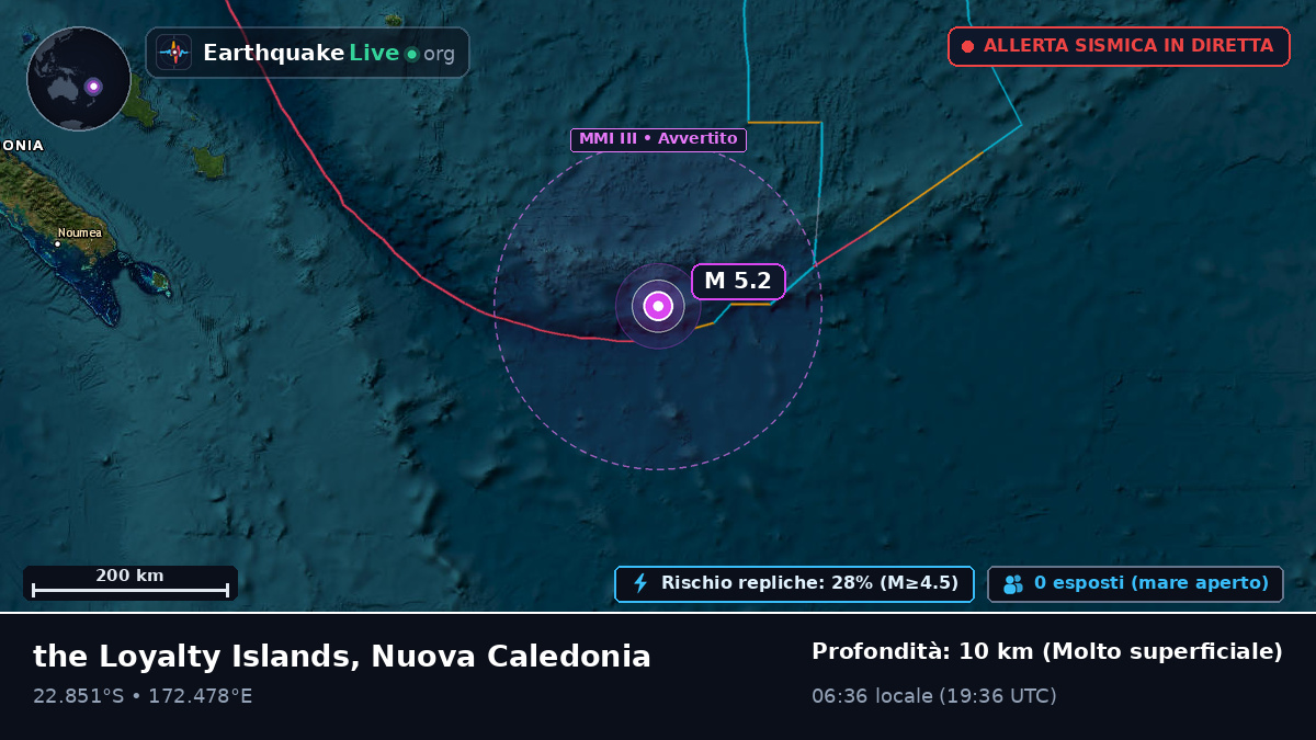 Oceano Pacifico meridionale (Nuova Caledonia)