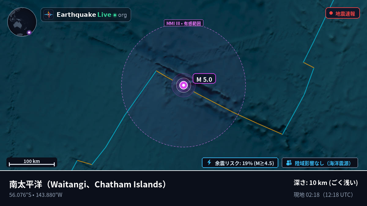 南太平洋 (Chatham Islands)
