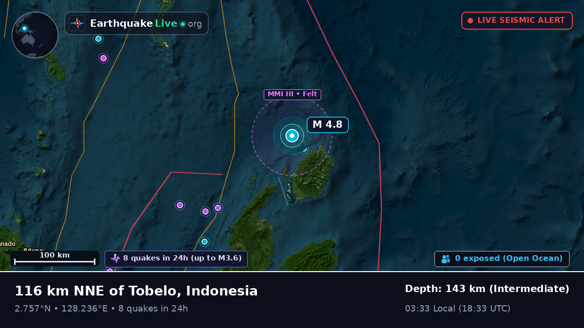 Off the coast of Ternate, Indonesia