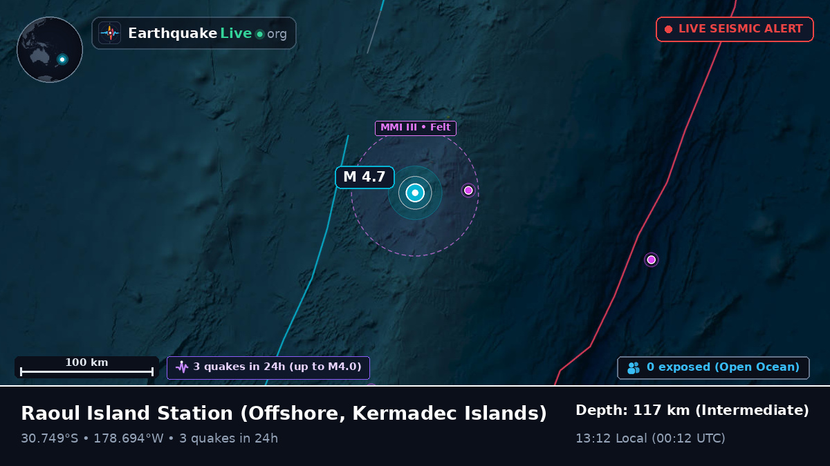 Off the coast of Raoul Island Station, Kermadec Islands