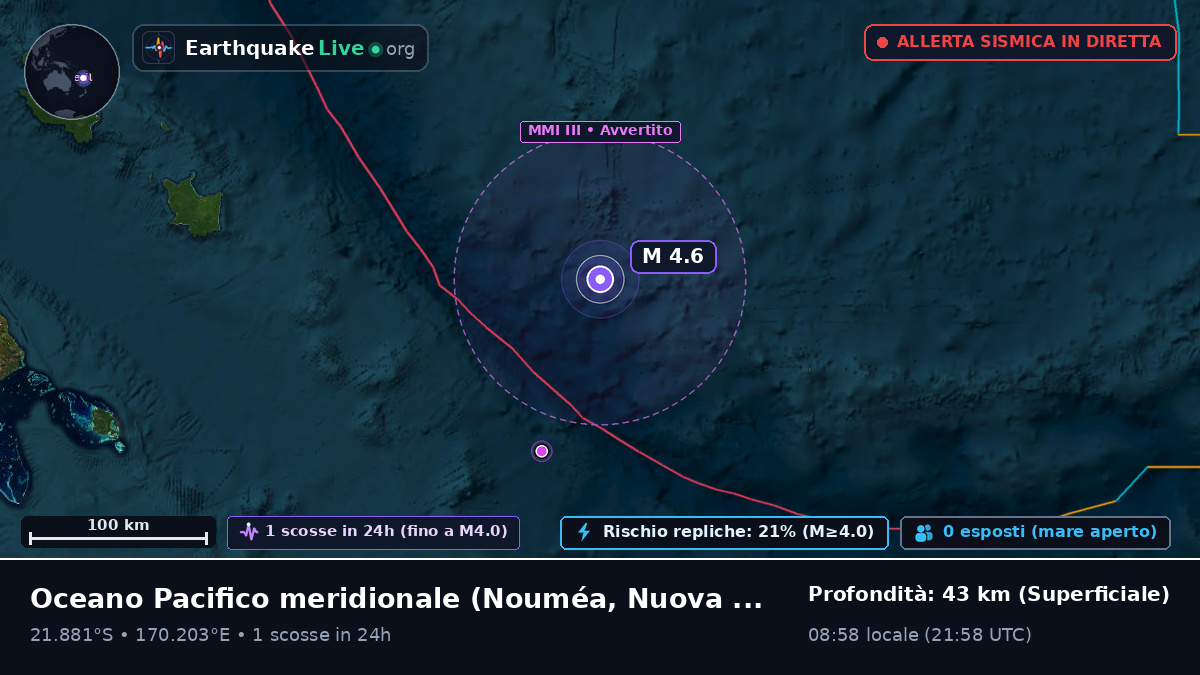 Oceano Pacifico meridionale (Nuova Caledonia)