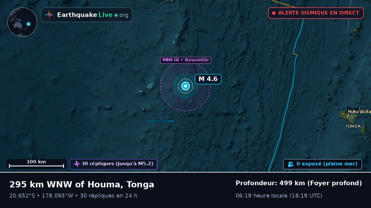 Océan Pacifique Sud (Tonga)