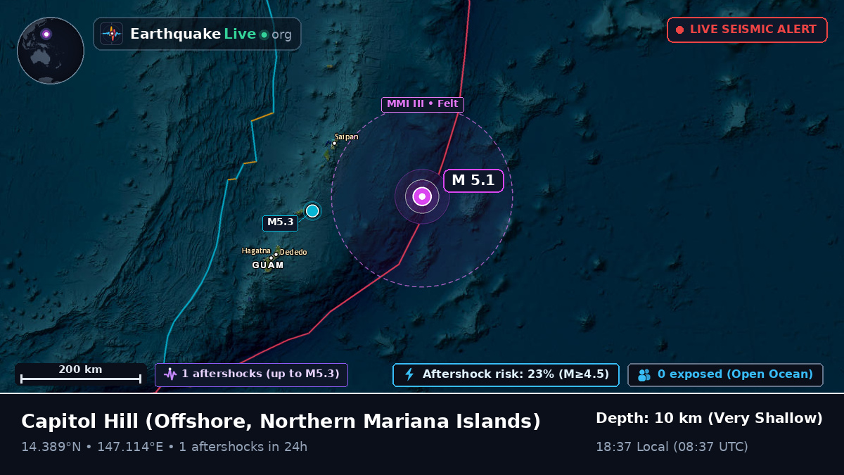 Off the coast of Capitol Hill, Northern Mariana Islands