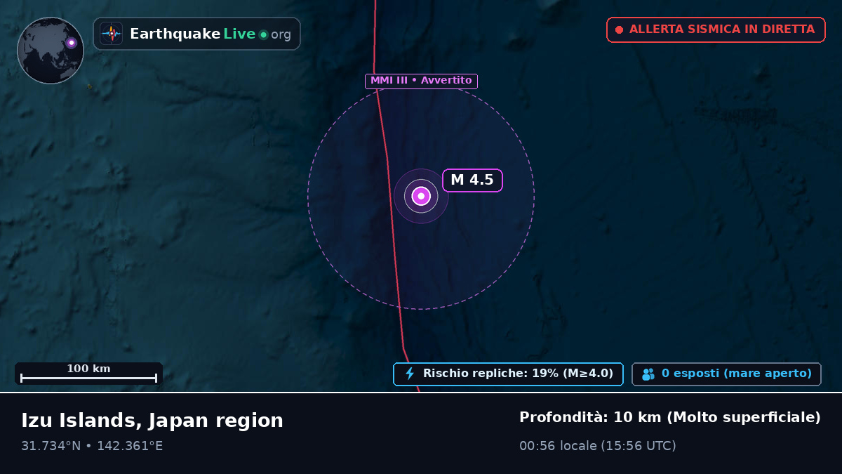 Oceano Pacifico settentrionale (Giappone)