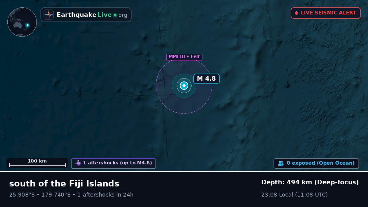 South Pacific Ocean (Kermadec Islands)