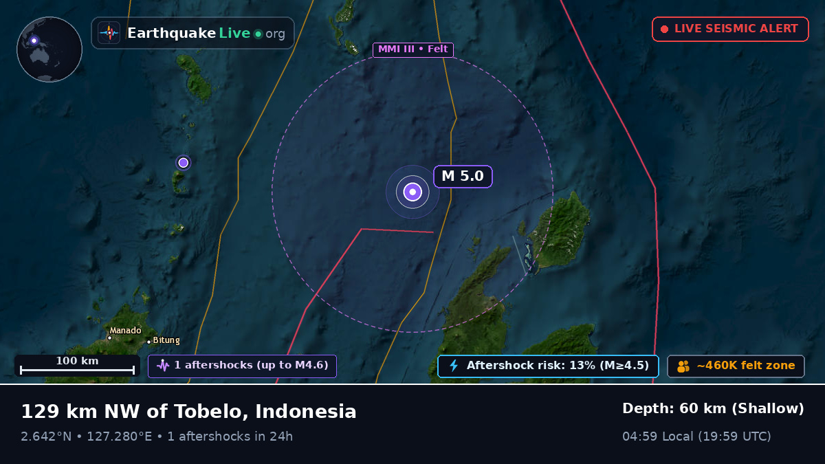 Off the coast of Ternate, Indonesia